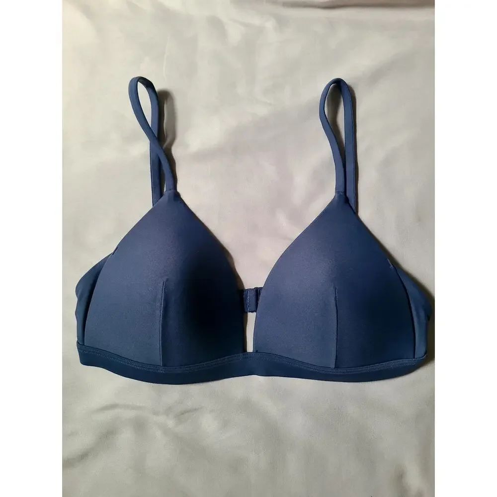 Lululemon Waterside Swim Top Blue Hail A/B Cups Size 4